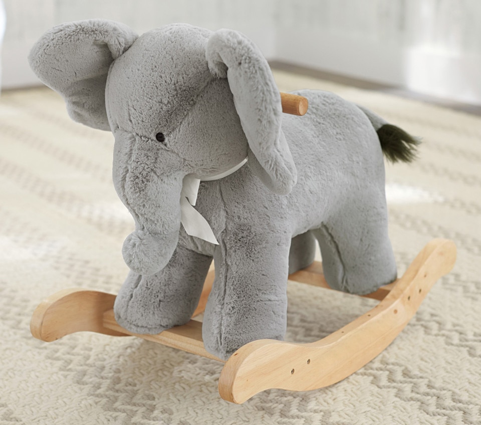 elephant wooden animal rocker